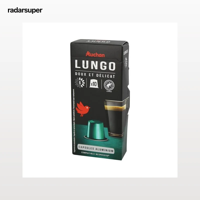 PRODUCTO ALCAMPO Café en cápsulas Lungo I6, 10 uds. .