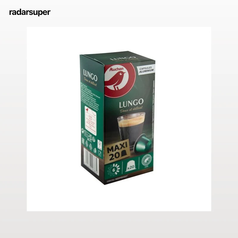 PRODUCTO ALCAMPO Café en cápsulas Lungo I6, 20 uds.