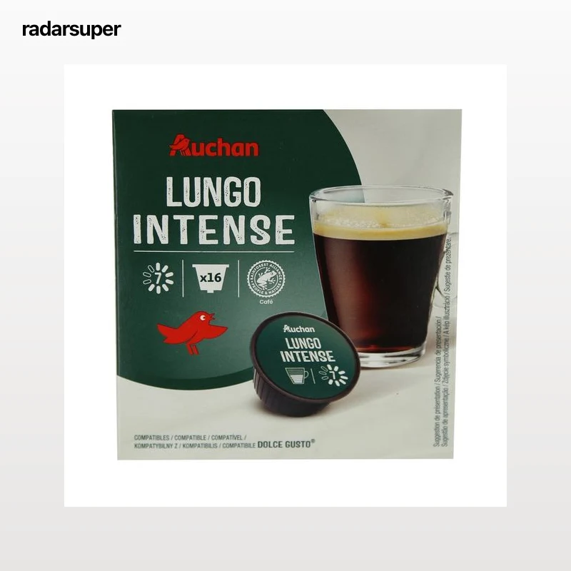 PRODUCTO ALCAMPO Café en cápsulas Lungo Intenso I7, 16 uds.