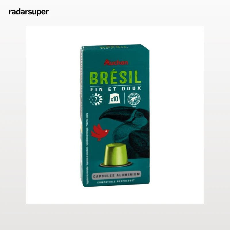 PRODUCTO ALCAMPO Café en cápsulas origen Brasil, intensidad 7 10 uds.