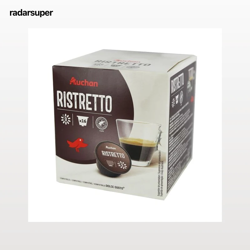 PRODUCTO ALCAMPO Café en cápsulas Ristretto, intensidad 9, 16 uds.