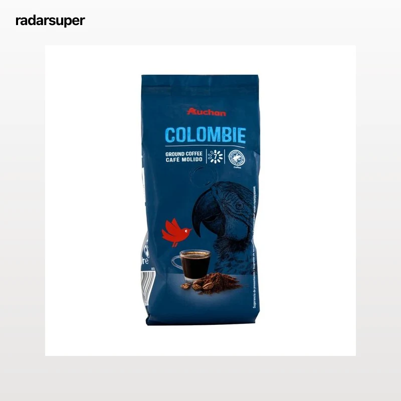 PRODUCTO ALCAMPO Café molido de Colombia, intensidad 7 250 g.