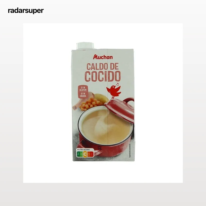 PRODUCTO ALCAMPO Caldo de cocido sin gluten ni grasa brick de 1 l.