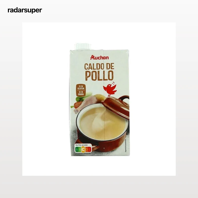 PRODUCTO ALCAMPO Caldo de pollo sin gluten ni grasa brick de 1 l.