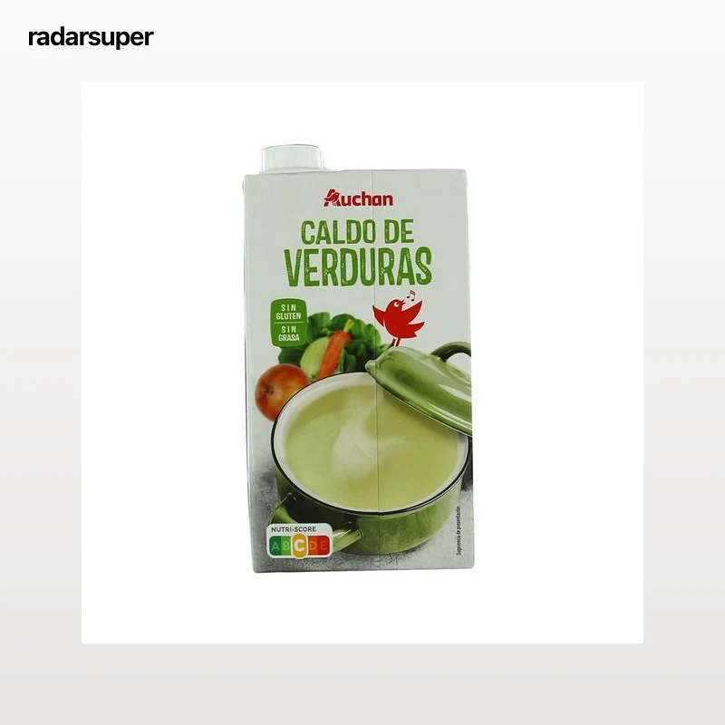 PRODUCTO ALCAMPO Caldo de verduras sin gluten ni grasa brick de 1 l.