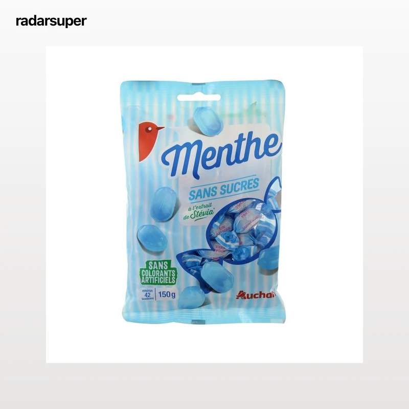 PRODUCTO ALCAMPO Caramelos de menta sin azúcar añadido 150 gr.