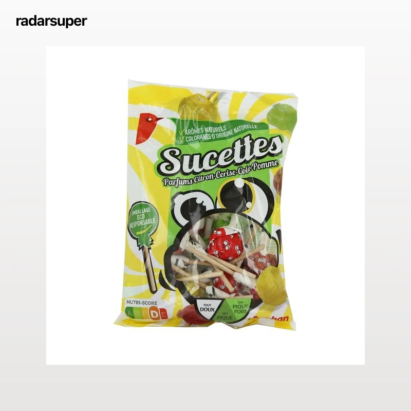 PRODUCTO ALCAMPO Caramelos con palo de fruta y cola 180 g.