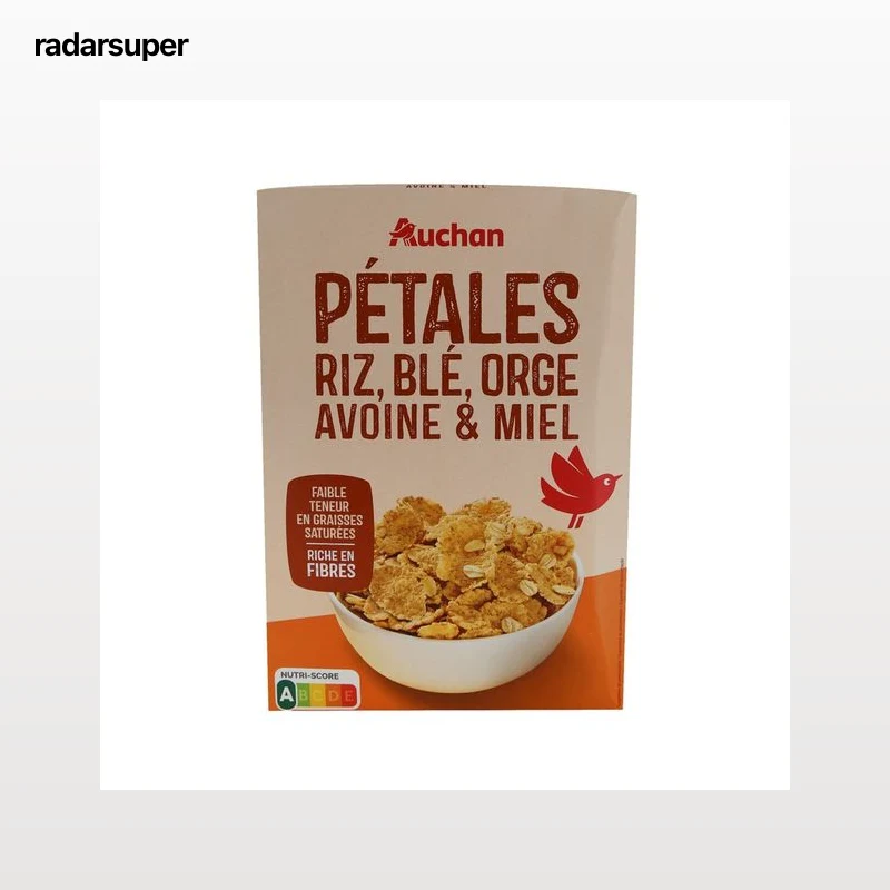 PRODUCTO ALCAMPO Cereales (arroz, trigo, cebada y avena) con miel 500 g.