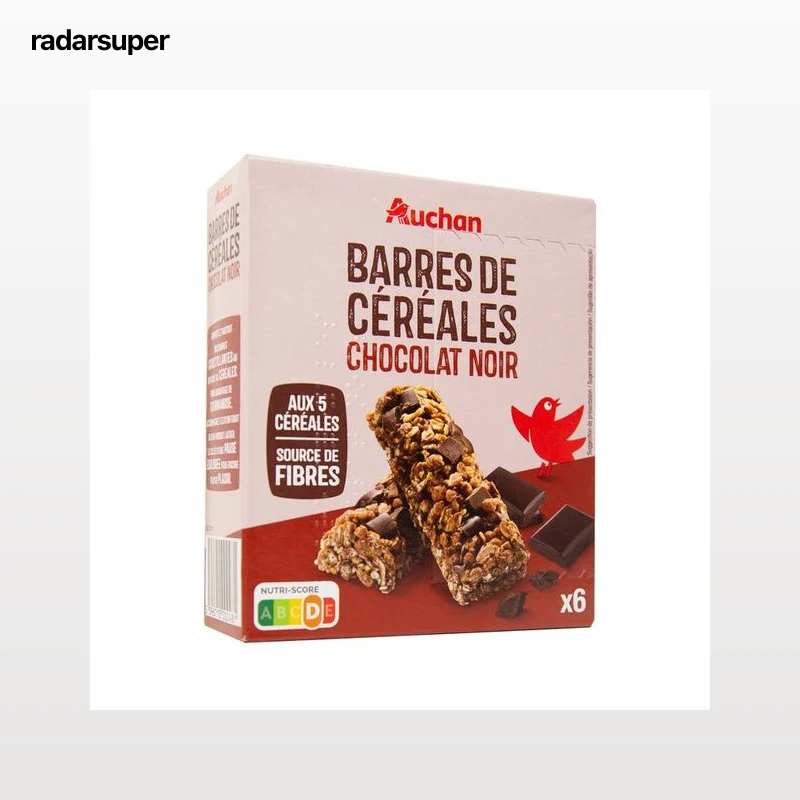PRODUCTO ALCAMPO Cereales en barrita con chocolate negro pack de 6 uds. x 21 gr.