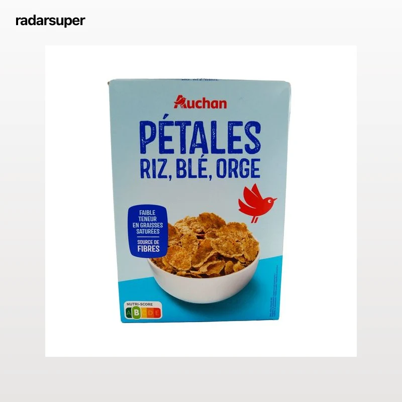 PRODUCTO ALCAMPO Cereales en copos de arroz, trigo y cebada 500 g.