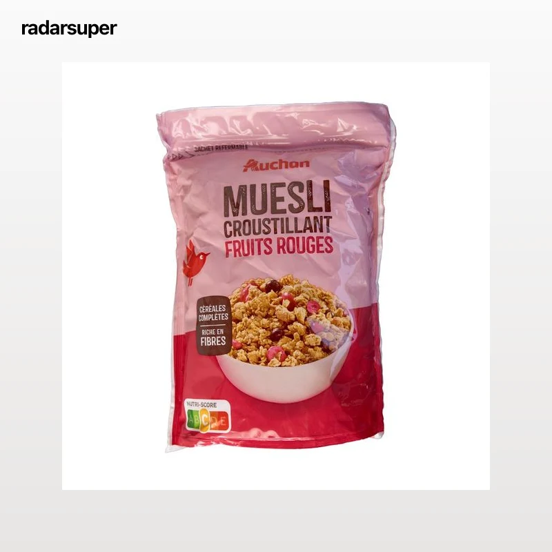 PRODUCTO ALCAMPO Cereales muesli crujiente con frutas rojas 450 g.