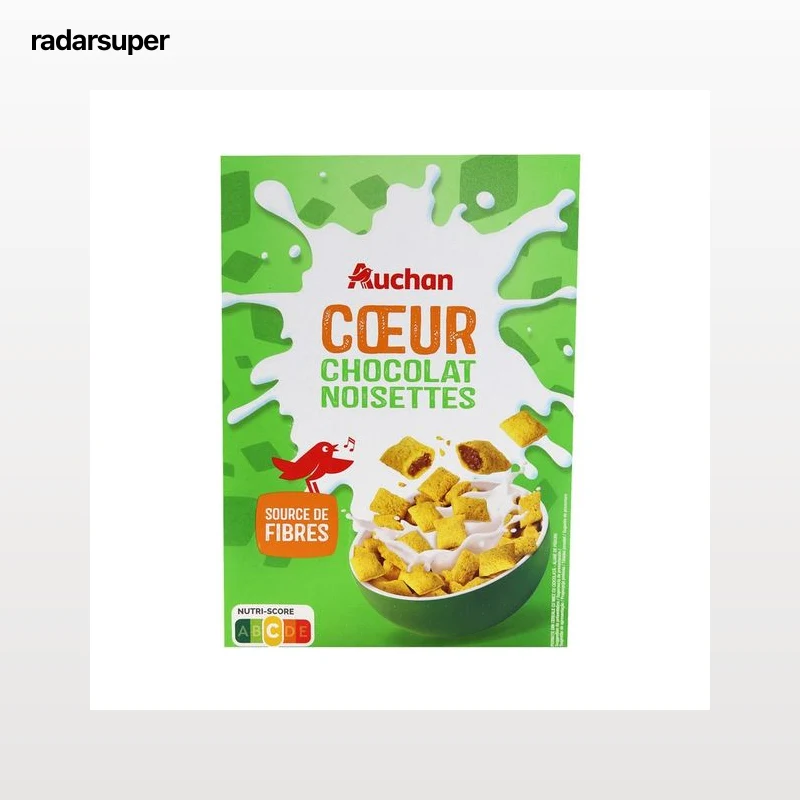 PRODUCTO ALCAMPO Cereales rellenos de chocolate y avellana 400 g.
