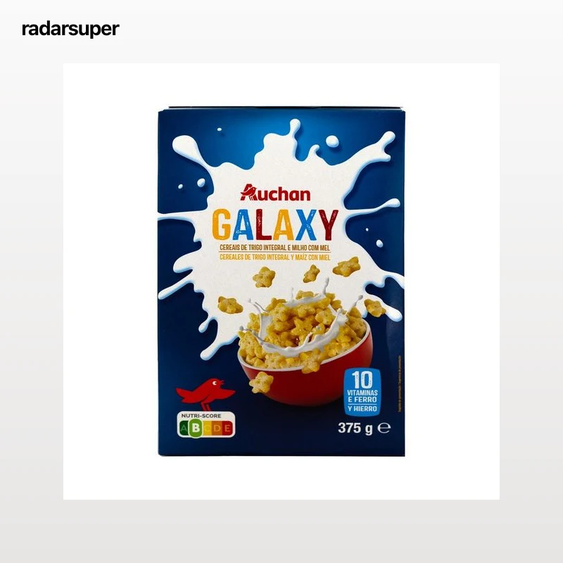 PRODUCTO ALCAMPO Cereales de trigo integral y maíz con miel 375 g.