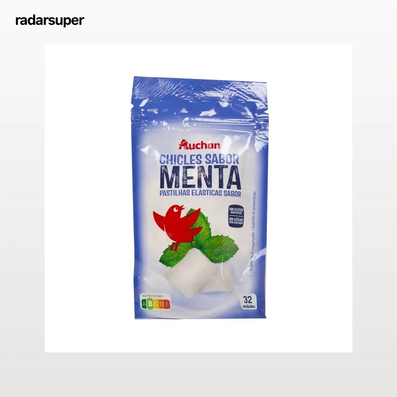 PRODUCTO ALCAMPO Chicles de menta sin azúcares añadidos, con edulcorantes paquete de 32 uds.45 g.