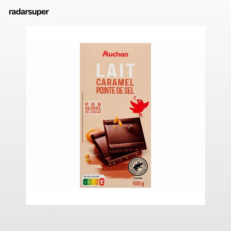 PRODUCTO ALCAMPO Chocolate con leche, caramelo y sal tableta de 100 g.