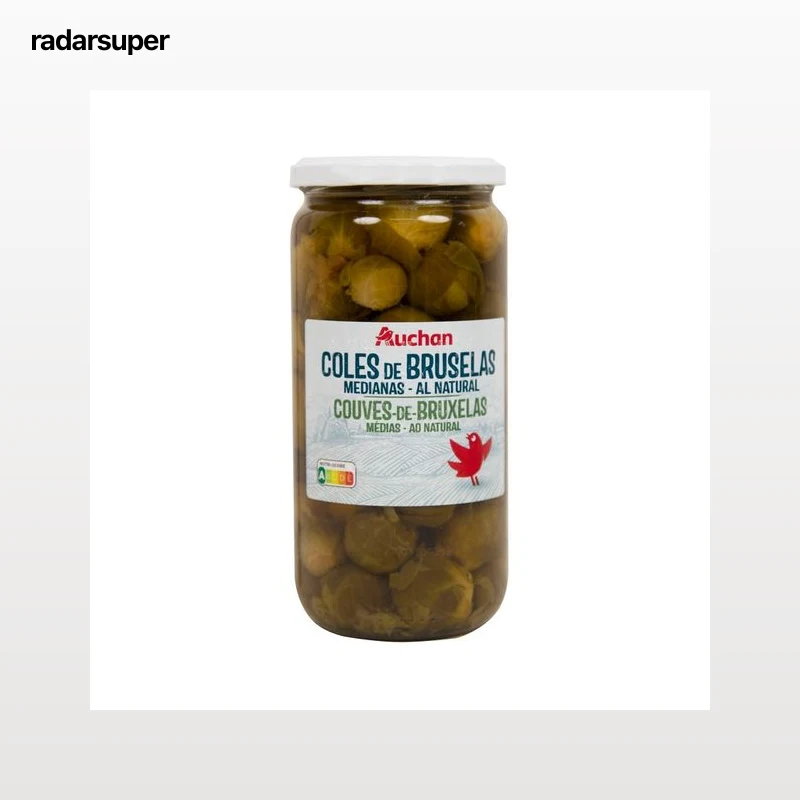 PRODUCTO ALCAMPO Coles de Bruselas al natural frasco de 400 g.