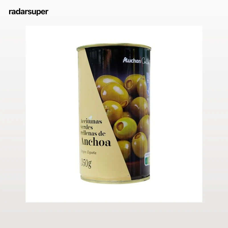PRODUCTO ALCAMPO Collection Aceitunas verdes manzanilla rellenas de anchoa (MSC) 150 g.