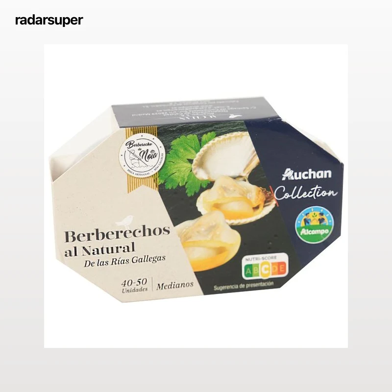 PRODUCTO ALCAMPO Collection Berberecho al natural 40/50 de la ria gallega lata 63 g. CLB