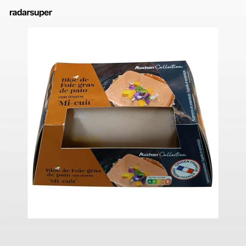 PRODUCTO ALCAMPO Collection Bloc de foie gras de pato con trozos 200 g.