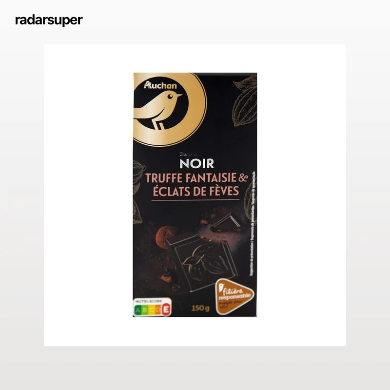 PRODUCTO ALCAMPO Collection Chocolate negro relleno con trufa y trozos de cacao 150 g.