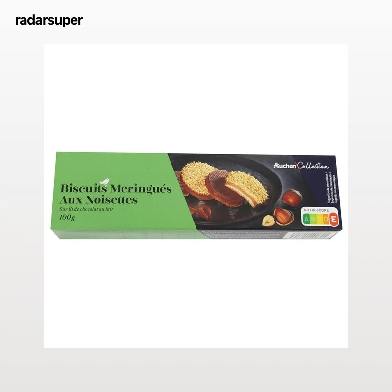 PRODUCTO ALCAMPO Collection Galletas merengadas con avellanas y chocolate con leche 100 g.
