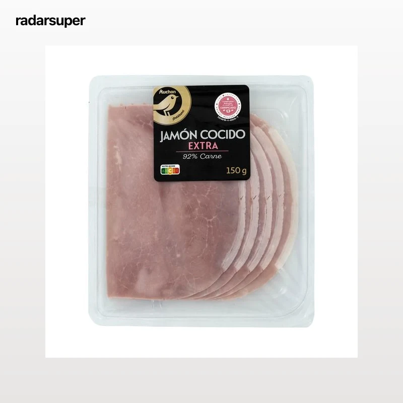 PRODUCTO ALCAMPO Collection Jamón cocido de categoria extra, sabor ahumado y cortado en lonchas 150 g.