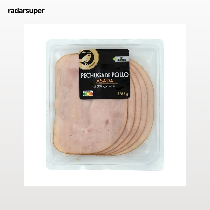 PRODUCTO ALCAMPO Collection Pechuga de pollo asada sabor ahumado, cortada en lonchas 150 g.