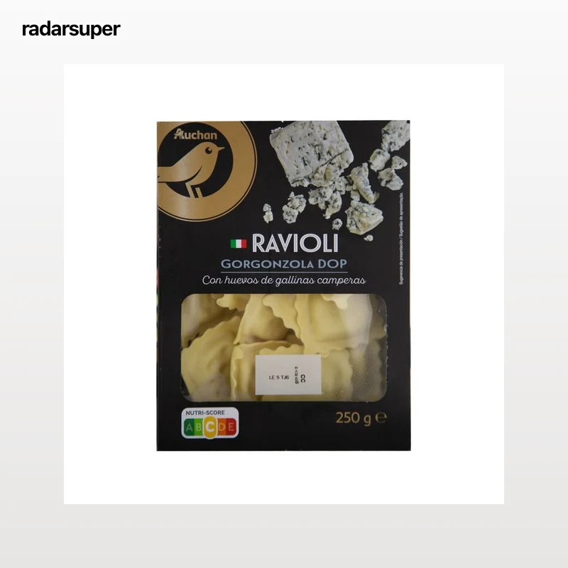 PRODUCTO ALCAMPO Collection Raviolis de pasta fresca al huevo rellenos de queso DOP Gorogonzola 250 g.
