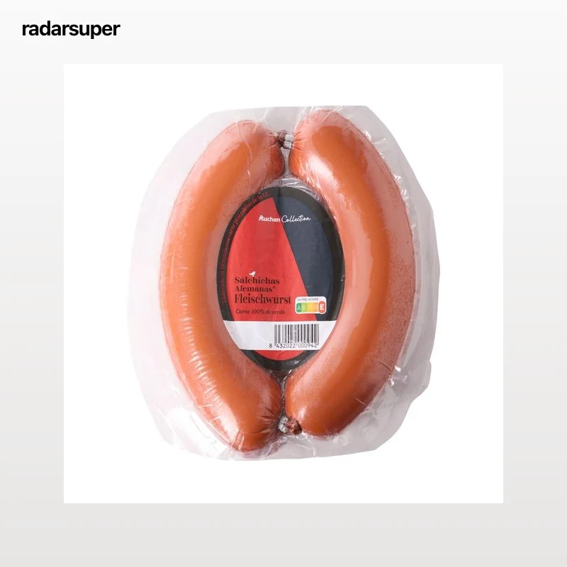 PRODUCTO ALCAMPO Collection Salchichas alemanas de carne de cerdo (100%) tipo Fleischwurst 2 x 325 g.