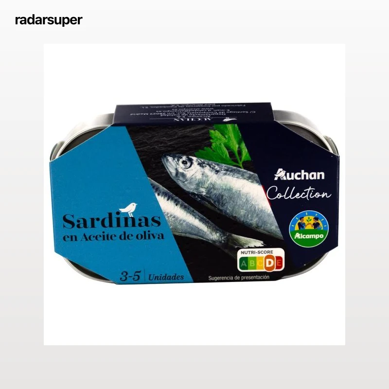 PRODUCTO ALCAMPO Collection Sardinas (3 - 5) en aceite de oliva lata 81 g. Producto alcampo