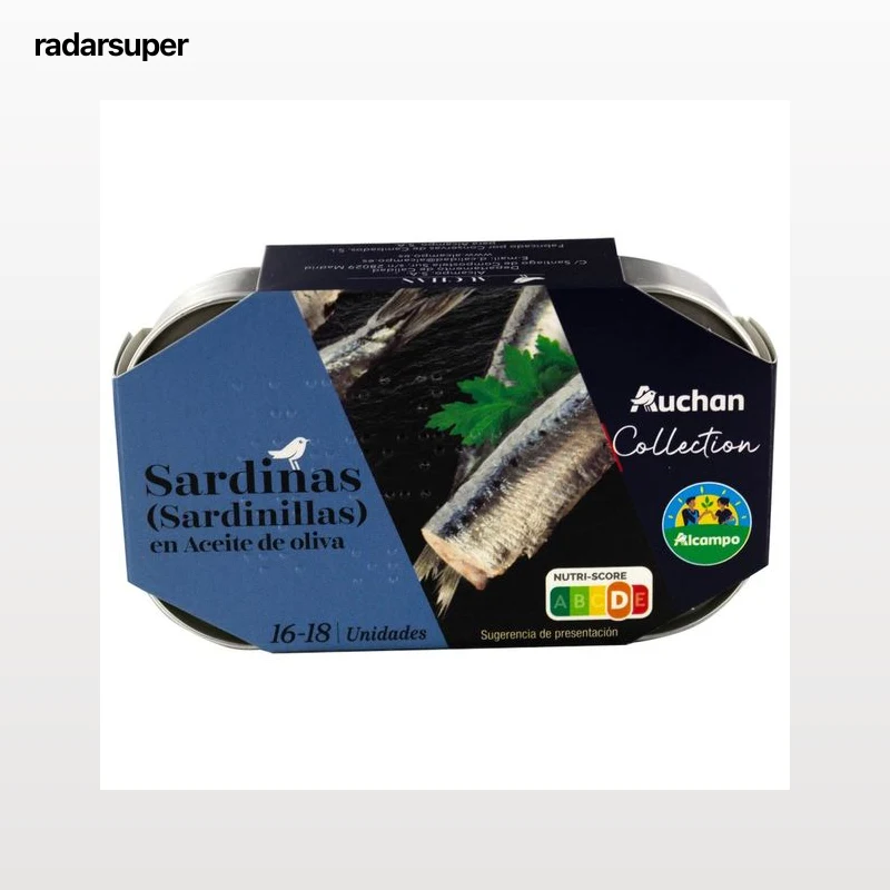 PRODUCTO ALCAMPO Collection Sardinillas en aceite de oliva (16 - 18 uds) 81 g.