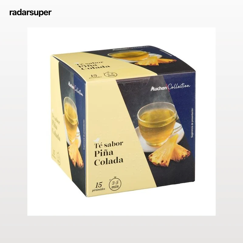 PRODUCTO ALCAMPO Collection Té verde con sabor a piña colada 15 uds. 34,5 g.