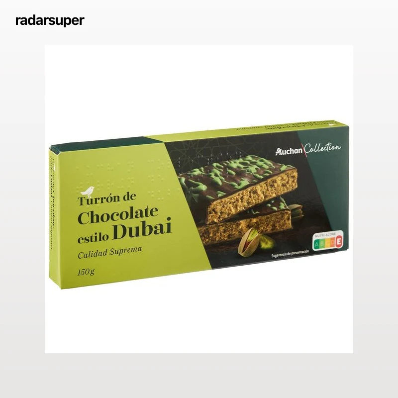 PRODUCTO ALCAMPO Collection Turrón estilo Dubai 150 g.