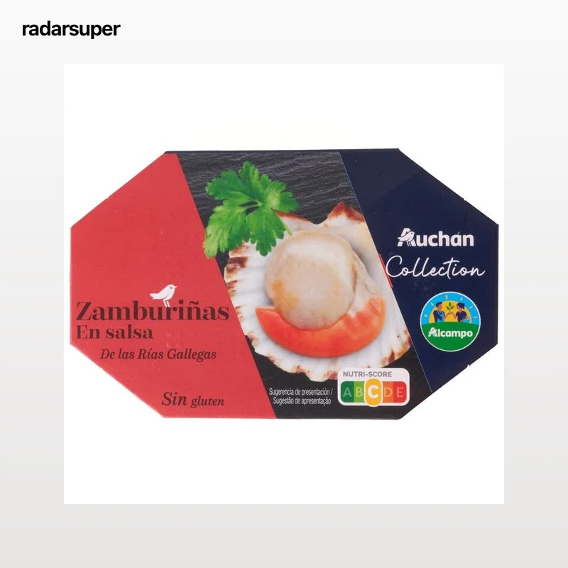 PRODUCTO ALCAMPO Collection Zamburiñas de las rías Gallegas en salsa 65 g.