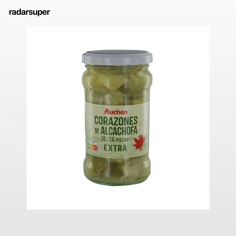 PRODUCTO ALCAMPO Corazones de alcachofa extra, 16/20 piezas 165 g.