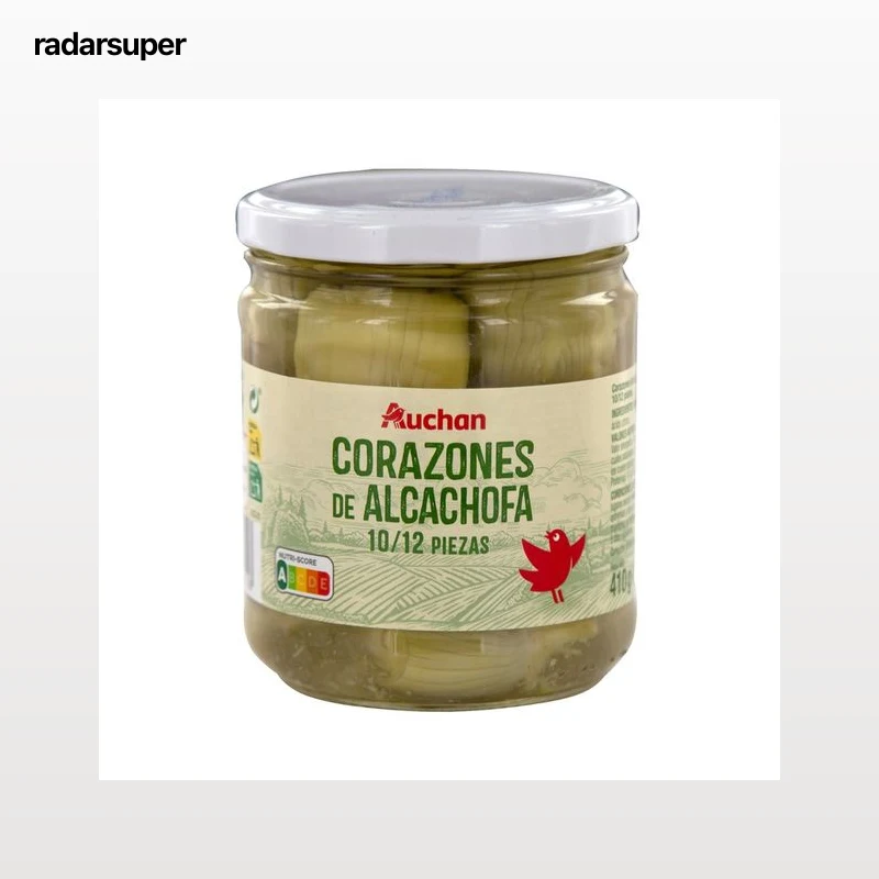 PRODUCTO ALCAMPO Corazones de alcachofas 10/12 piezas frasco de 410 g.