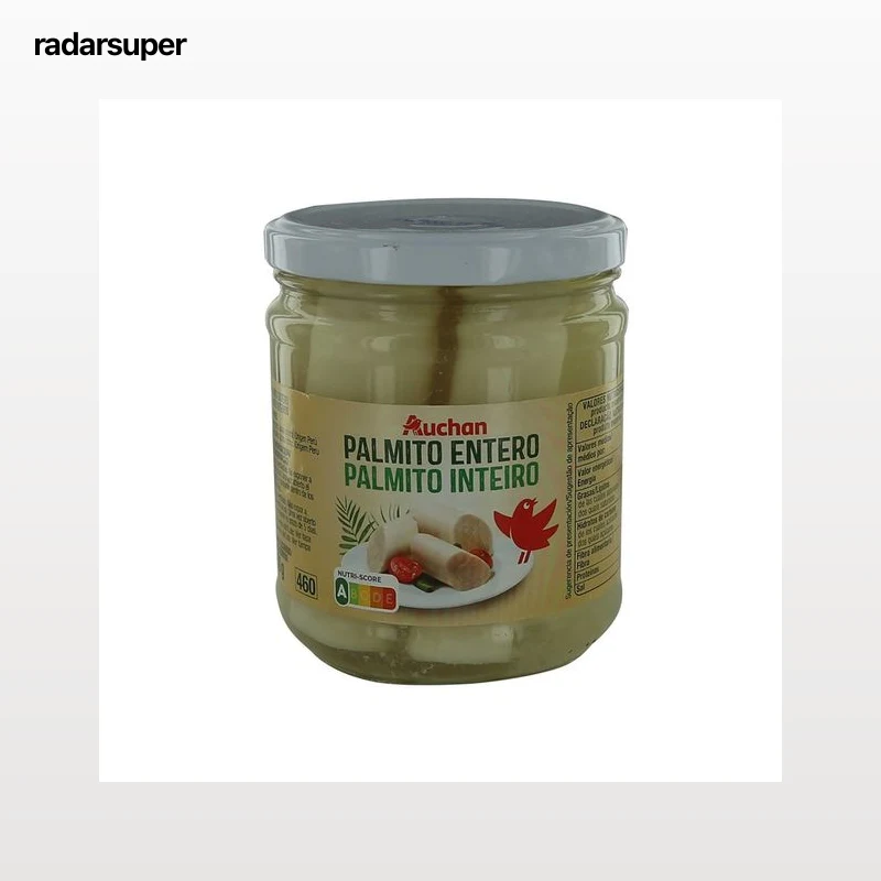 PRODUCTO ALCAMPO Corazones de palmito enteros frasco de 250 g.