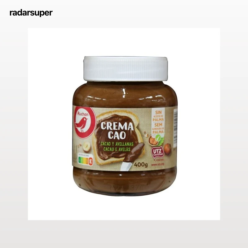 PRODUCTO ALCAMPO Crema de avellanas con cacao bote de 400 g.