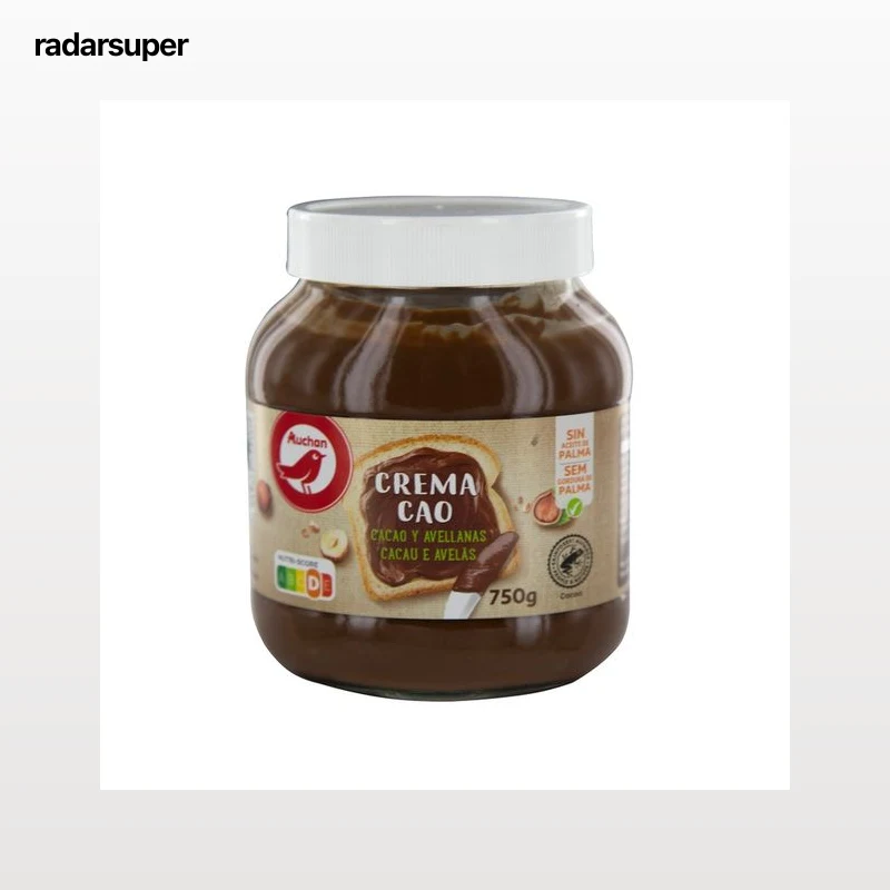 PRODUCTO ALCAMPO Crema de avellanas con cacao bote de 750 g.