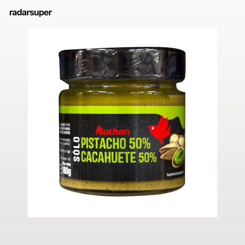 PRODUCTO ALCAMPO Crema de pistacho (50%) y cacahuete (50%) 180 g.