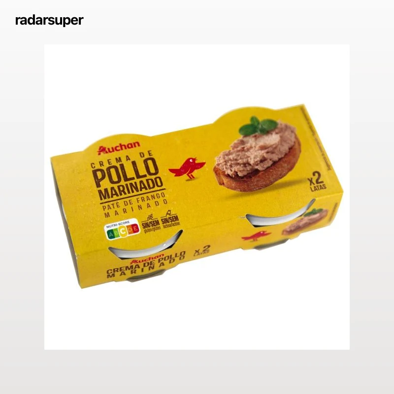 PRODUCTO ALCAMPO Crema de pollo marinado 2 x 80 g.