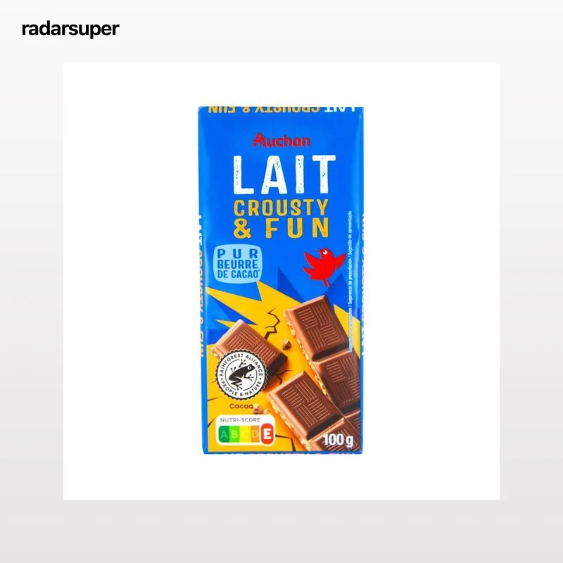 PRODUCTO ALCAMPO Crousty & Fun Chocolate con cereales crujientes tableta 100 g.