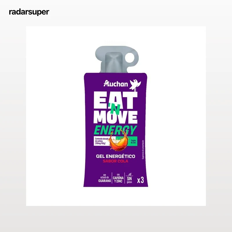 PRODUCTO ALCAMPO Eat & move Gel energético sabor a cola 3 uds. 120 g.