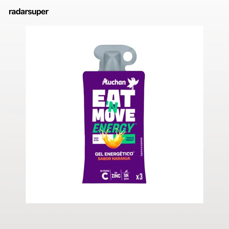 PRODUCTO ALCAMPO Eat & move gel energético con sabor a naranja 3 uds. 120 g.