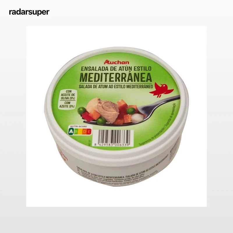 PRODUCTO ALCAMPO Ensalada de atún Mediterránea de atún PRODUCTO ALCAMPO 250 g.