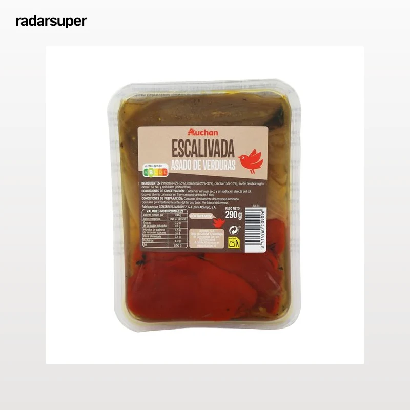 PRODUCTO ALCAMPO Escalivada asado de verduras, AUCHAN bandeja de 290 g.
