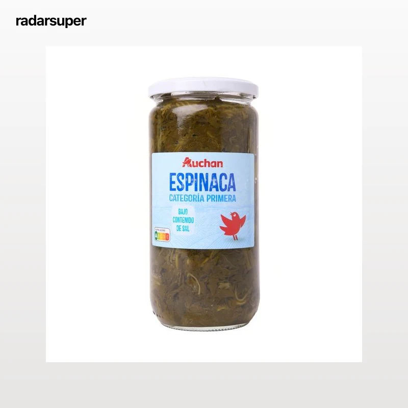 PRODUCTO ALCAMPO Espinacas contenido reducido en sal bote 425 g.