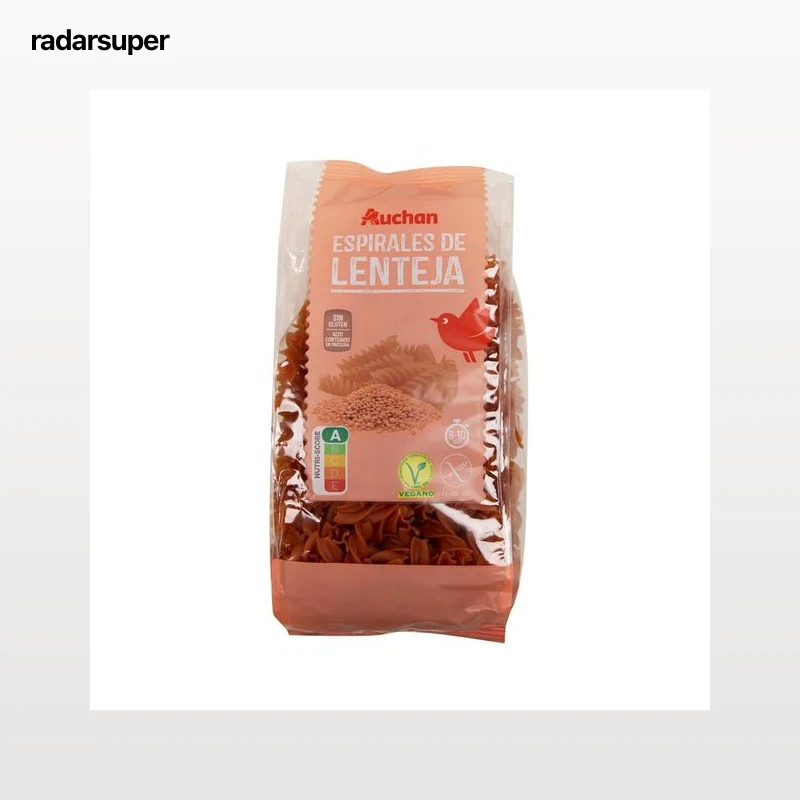 PRODUCTO ALCAMPO Espirales de lentejas PRODUCTO ALCAMPO 250 g.