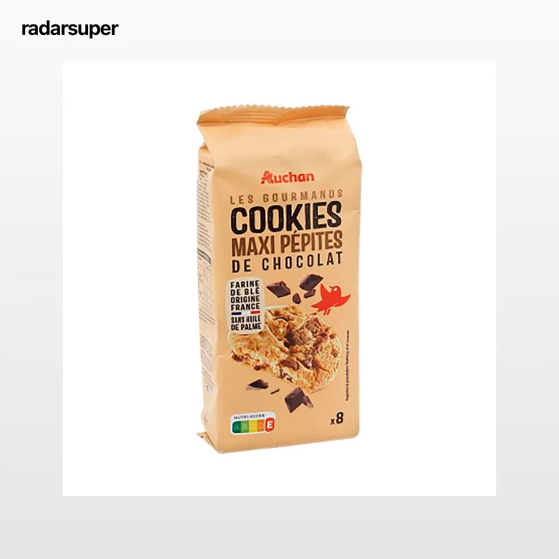 PRODUCTO ALCAMPO Galletas (cookies grandes) con maxi pepitas de chocolate 184 g.
