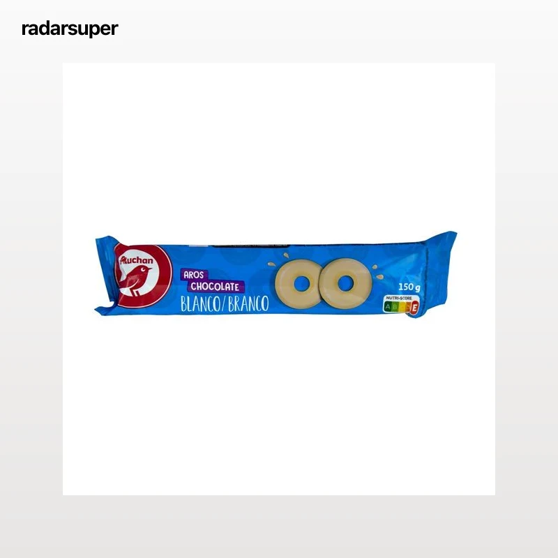 PRODUCTO ALCAMPO Galletas con forma de aro bañadas de chocolate 150 g.
